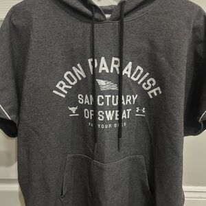 Under Armour Gray Sleeveless Hoodie Project Rock. Size M